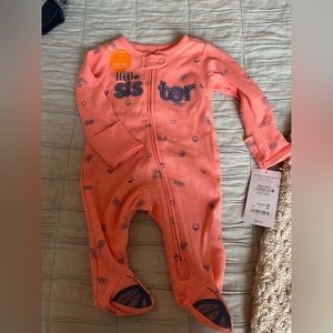 Carters Pajama Onesie “Little Sister”